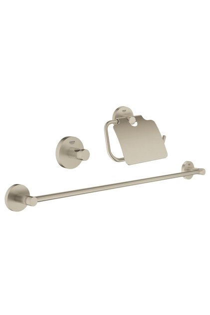 Set accesorii baie Grohe, Essentials Accessories Set Guest 3-in-1, 3 piese, agatatoare prosop, bara