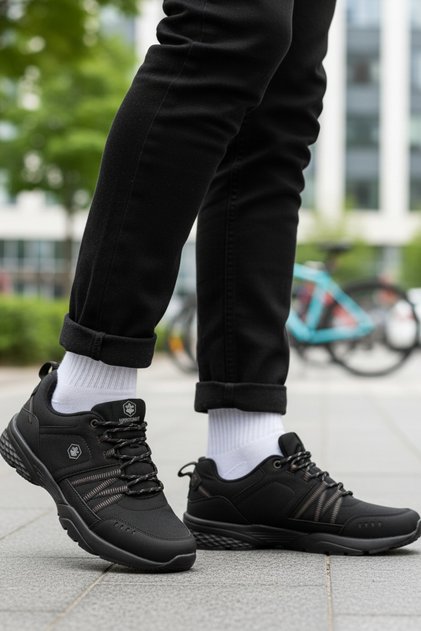 Mn-9209 Black Men's Comfort Casual Sneaker Shoes