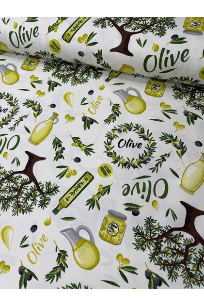 Duck Fabric (Olive Tree Pattern 50 X 180)