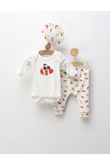 Costumas 3 piese Fruit Fruit, cu rosu