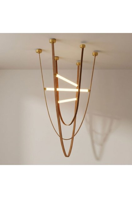 Muse Architectural Muse U-Shaped LED Pendant – Contemporary Linear Hanging Light for Dining Room & Living Space
