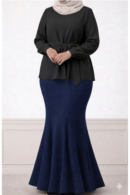 Plus Size Slimming Hijab Fish Skirt
