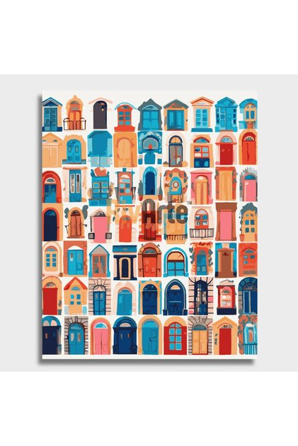 Sayılarla Boyama Seti Yeni Kapılar 40x50cm Bahar Koleksiyonu