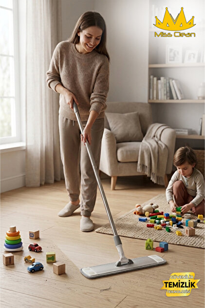 MissClean Multi Mop Set 45 cm Geniş Temizlik İstediğin Bezi Kullan