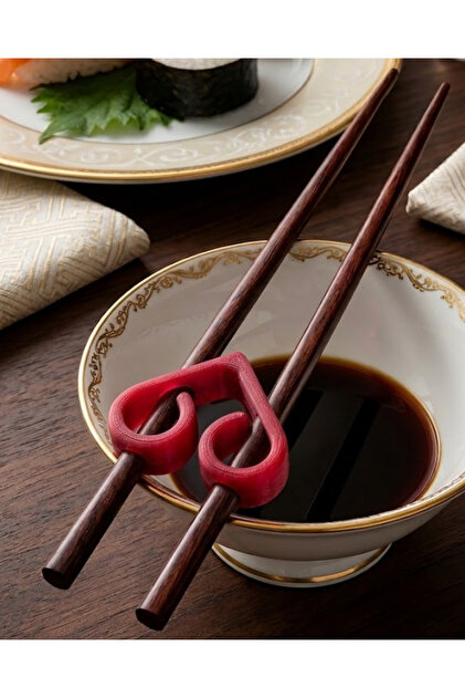 Kalp Şeklinde Chopstick Tutucu Aparat Sushi Çin Yemek Çubuğu Chopstick Öğrenme Aparatı