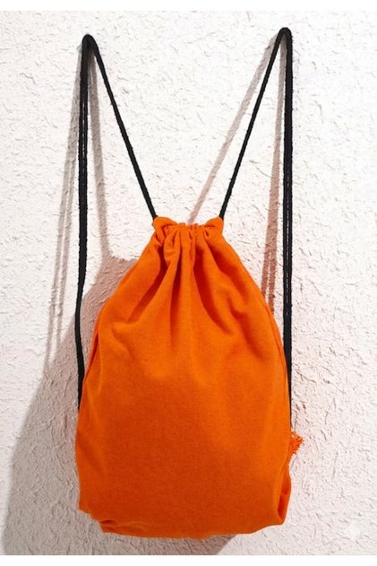 Unprinted Backpack Drawstring Oversized Cloth Bag Gabardine Adjustable Sports Bag