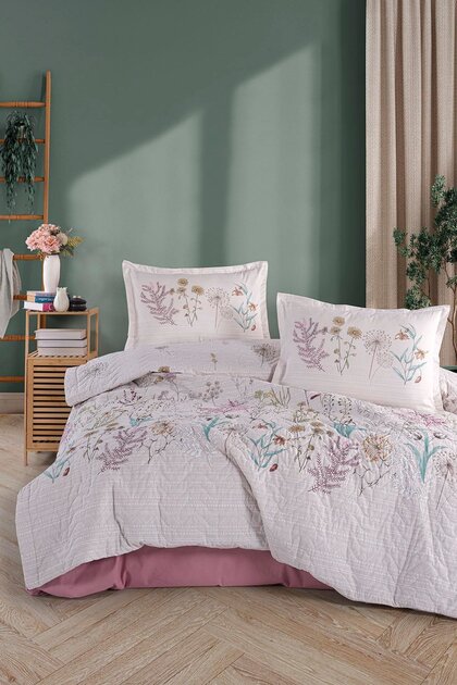 Clasy Single 4 Season Quilted Duvet Cover Set Nautical