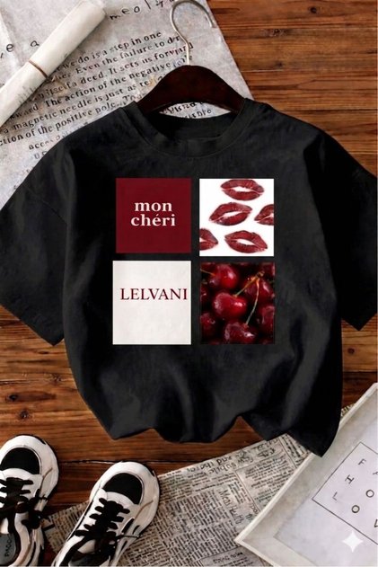 Mon Chery Red Lip Printed Tshirt