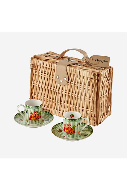 Cesto Di Frutta Green Porcelain Coffee Cup Set 120 ml