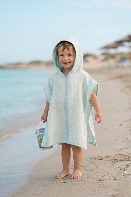 4 Layer Muslin Poncho - Line Series