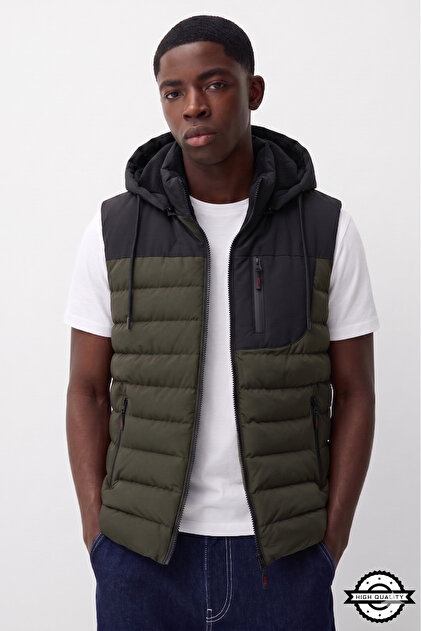 Zra model new season detachable hooded stand collar water and cold proof inflatable vest