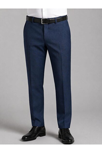 Ricati Regular Fit Armür Pattern Men's Fabric Trousers - 7620