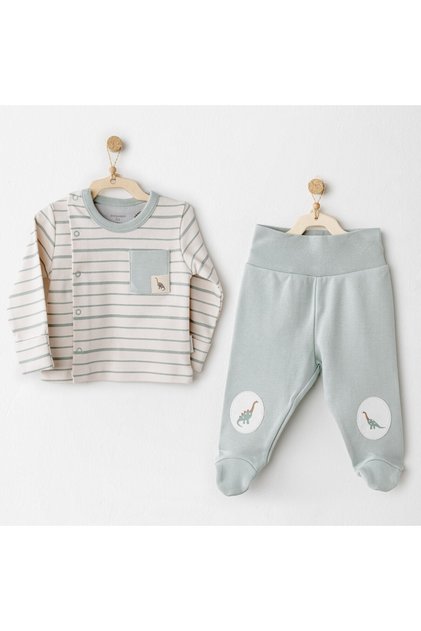 100% Cotton 2-Piece Set Green
