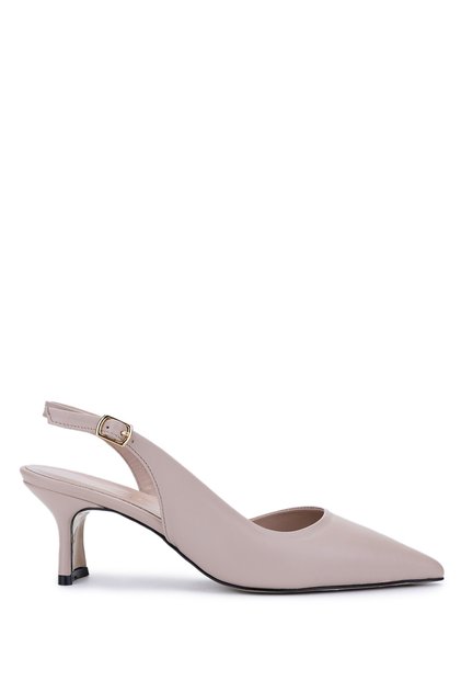 Women's Genuine Leather Mink Heeled Shoes