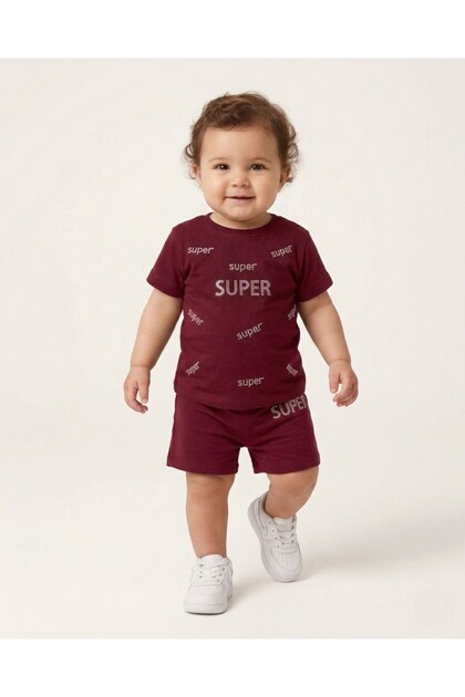 Girl's Summer Super Printed Shorts and T-Shirt Set for 2-3-4-5 Years Old Baby