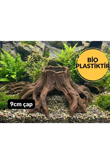 Doğal Kütük Formlu Çok Girişli Mağara ve Teraryum Objesi