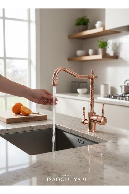 Copper Bronze Suitable for Kitchen Faucet Purification Devices Retro Vintage Purified Sink Fixture Bronze