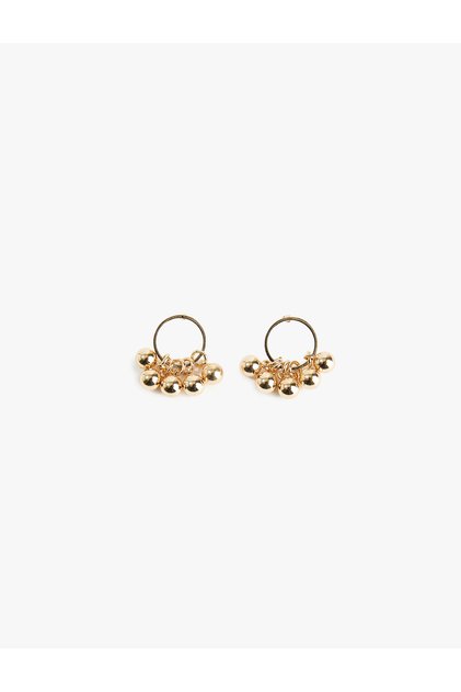 Steel Mixed Hoop Earrings with Bead Charms