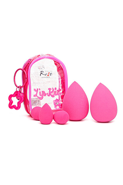 Roesıa Rose Cosmetics Rose Özel Çantalı 5'li Makyaj Sünger Seti