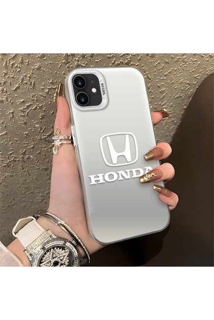 iPhone 11 Compatible Silicone Edge Hard Back Anti-Fall Phone Case Honda Patterned