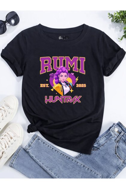 Huntri̇x Rumi̇ T-Shirt, Premium Quality Unisex Kids / Adults (with Surprise Gift)