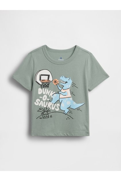 Erkek Bebek Haki Mix & Match Grafik Baskılı T-Shirt