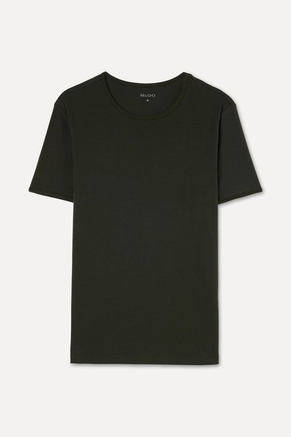 Men's Khaki Crew Neck T-Shirt