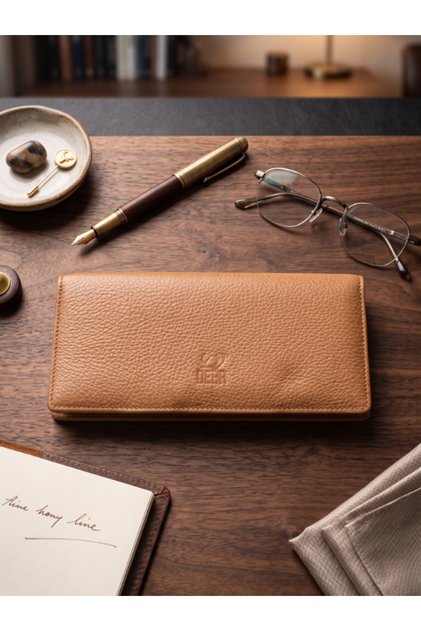 Louvre Magnetic Genuine Leather Wallet with Phone Compartment and Hand Grip, Phone Holder, Father's Day Gift