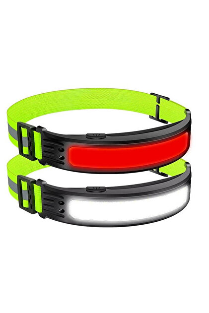 Lanterna pentru Cap Frontala cu LED COB Puternic, 6 Moduri de Iluminare, Senzor de Miscare