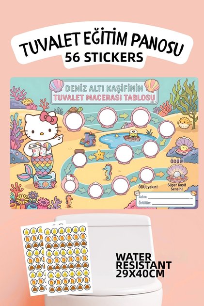 Educational and Fun Toilet Training Sticker Board for Children 29X40Cm