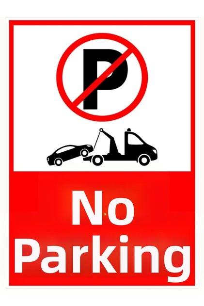 No Parking Sign Self-Adhesive Foil A4