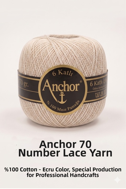 Size 70 Lace Yarn Ecru Color