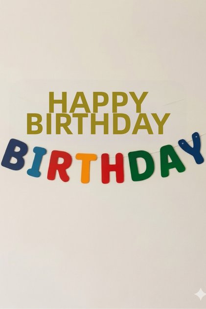 Multi-Colored Pastel Shades Happy Birthday Letter Party Banner