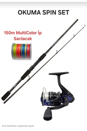 Okuma Wave Power 2,74 cm 7-30 gr 2 Parça Spin Kamışı+Fin Chaser