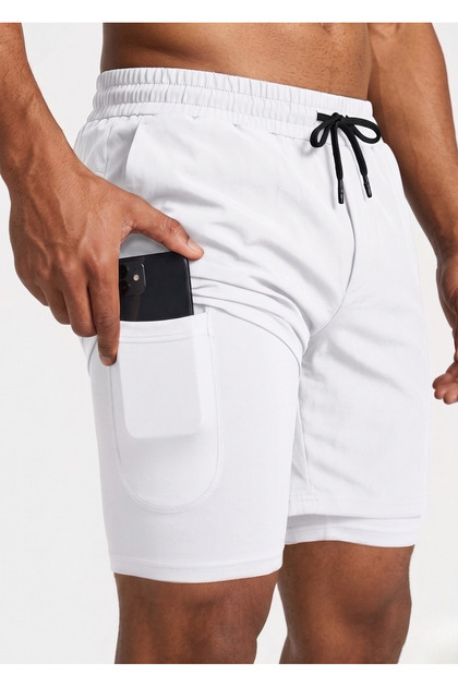 Erkek Spor Şort Running Hızlı Kuruma Micropoly Antrenman Halısaha Fitness Kısa Taytlı Sporcu Şort