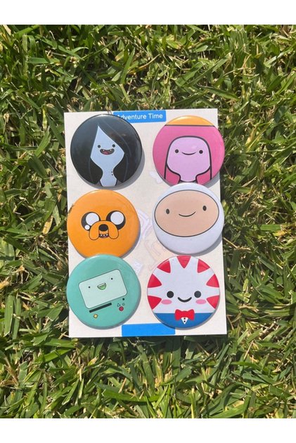 Adventure Time Rozet Set 6lı 44mm
