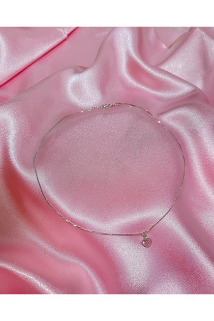 Çelik Zincirli Mini Kalp Choker
