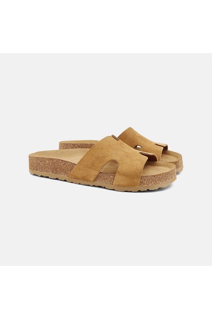 Woman's taba suede leather slipper