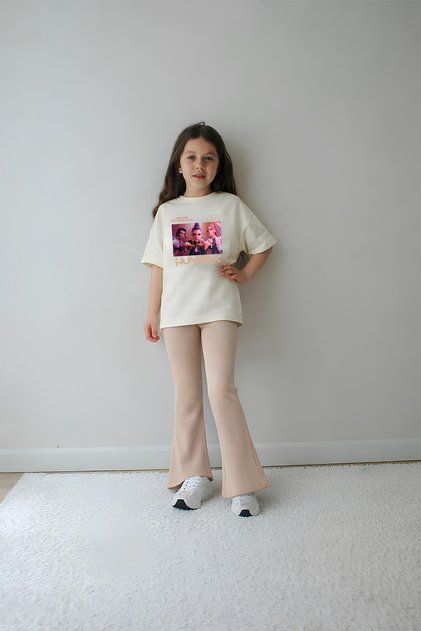 Girl's Full-Fit Top Oversize Bottom Leggings Hun Design3 Bottom Top Set