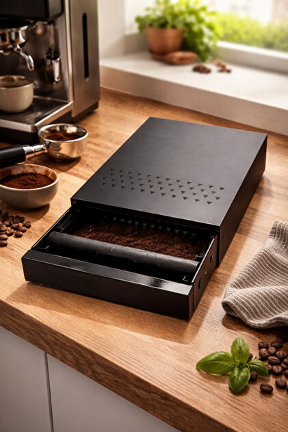 Pod mini ブラック vosco Kahve Posa Çekmecesi Siyah – Espresso Makinesi Altı Posa