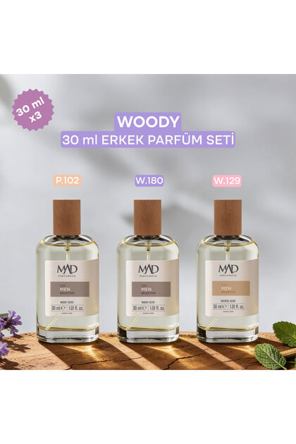MOODY MANN Private Collection1,2,3 4枚セット Mad Parfüm Mad Woody Selective Erkek Parfüm Seti – 30 ml Üçlü Set