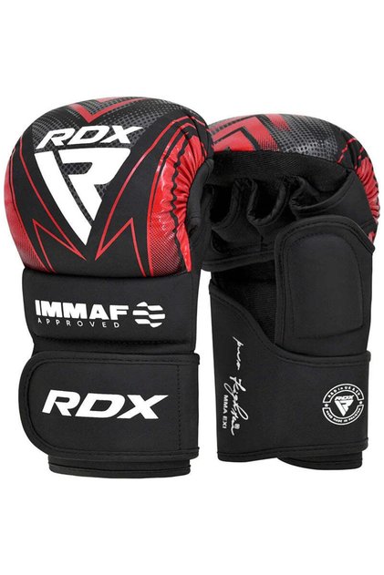 Mănuși de grappling aprobate de IMMAF, roșii, Rosu, XL