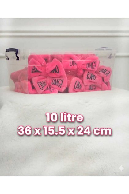 10 Liters (10X1) Horizontal Food Storage Container Plastic Lock-Lid Kitchen Cabinet Inner-Outer Organizer