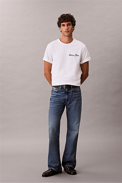 Erkek 20S March Graphic Seasonal Fashi Bisiklet Yaka T-Shirt Beyaz