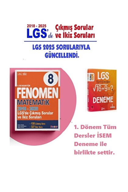 Fenomen Yayıncılık FENOMEN YAYINLARI 8. SINIF MATEMATIK ÇIKMIŞ