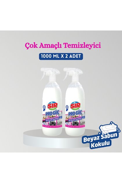 Pro Güç Çok Amaçlı Temizleyici Beyaz Sabun Kokulu 1000 ml x 2 Adet