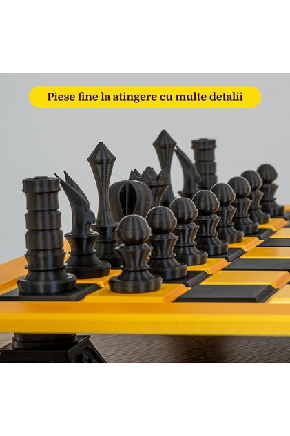 Set de șah Gold Mind | Fabricat în România | Rafinament și Eleganță