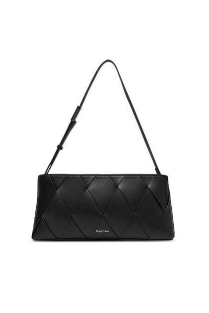 CK WOVEN ELONGATED SHOULDER BAG