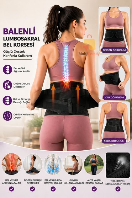 Underwire Lumbosacral Lumbar Corset for Straightening Slippage, Supportive Women Men Upright Posture Corset