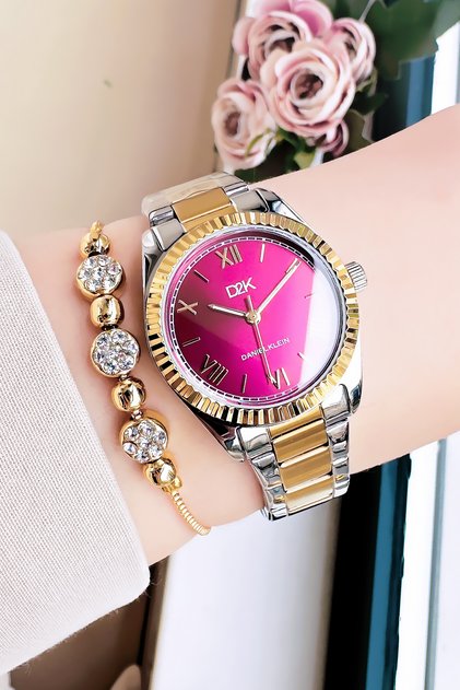 Premium Women's Watch Steel Band Japanese Mechanism Stylish Gift Wristwatch with Special Box Dkby2058C3